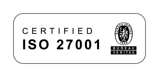 ISO 27001 certificate issued by Bureau Veritas