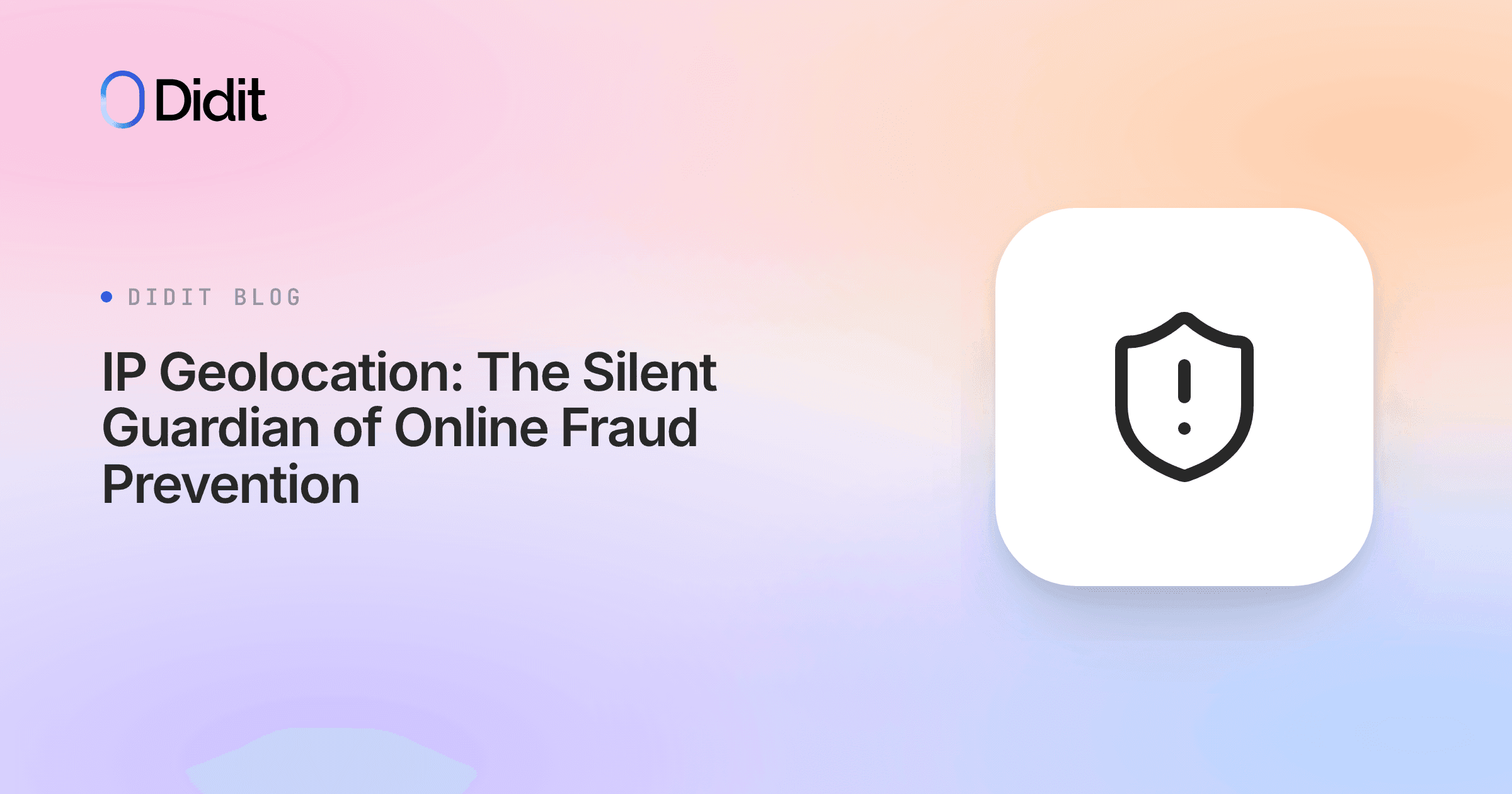 A shield icon with an exclamation mark, representing protection and fraud prevention.